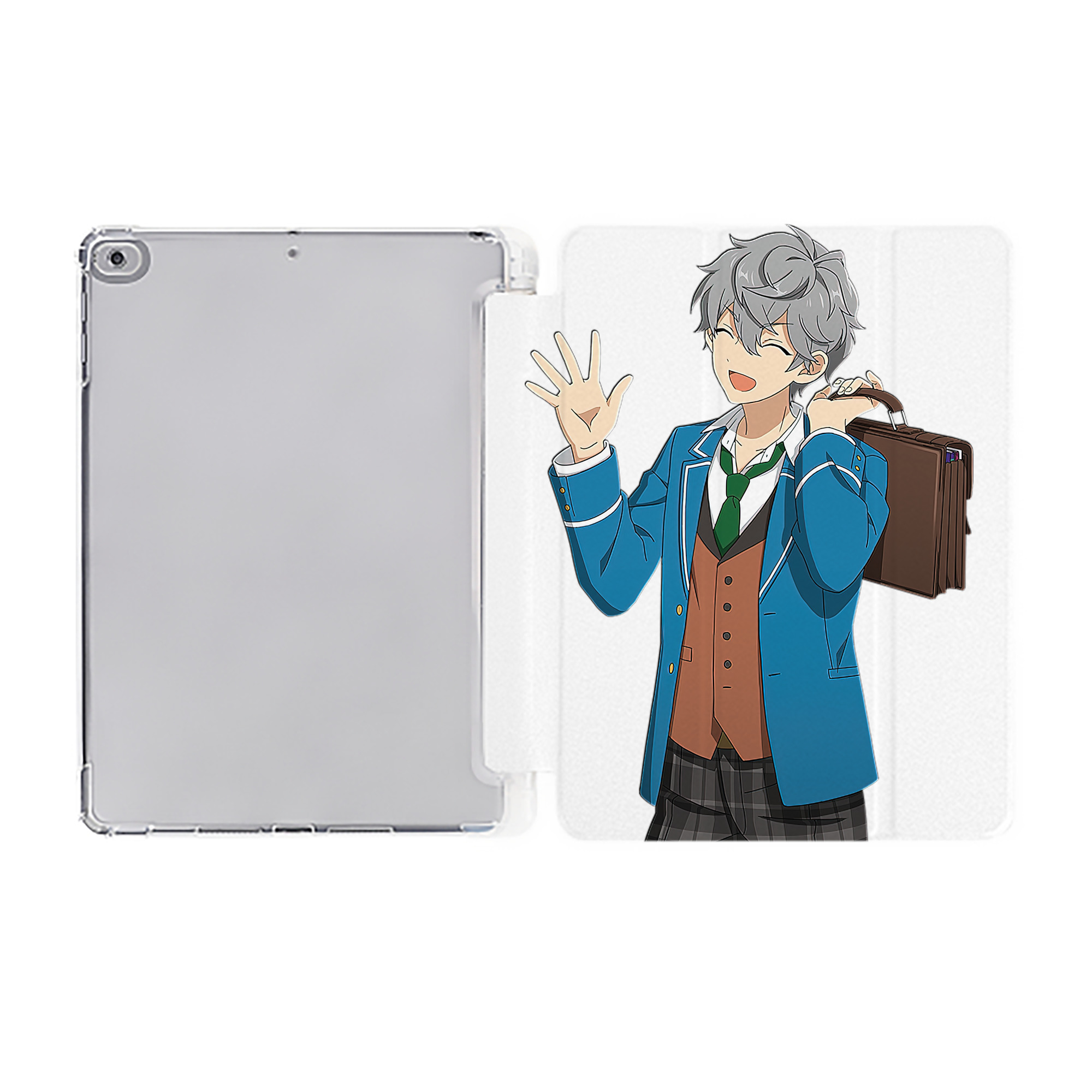 （画像用） あんさんぶるスターズ! Ensemble Stars IPad ケース ペン収納付き 三つ折りスタンド PUレザー×シリコン 対応機種9.5/10.5/10.9インチ